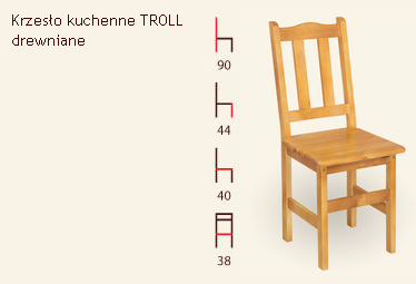 Krzesło Troll Drewniane (Paryż)