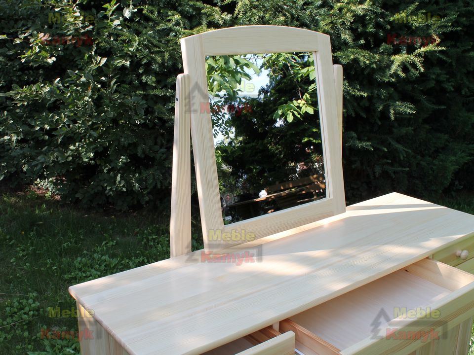 Toaletka sosnowa z lustrem Tol 2/2